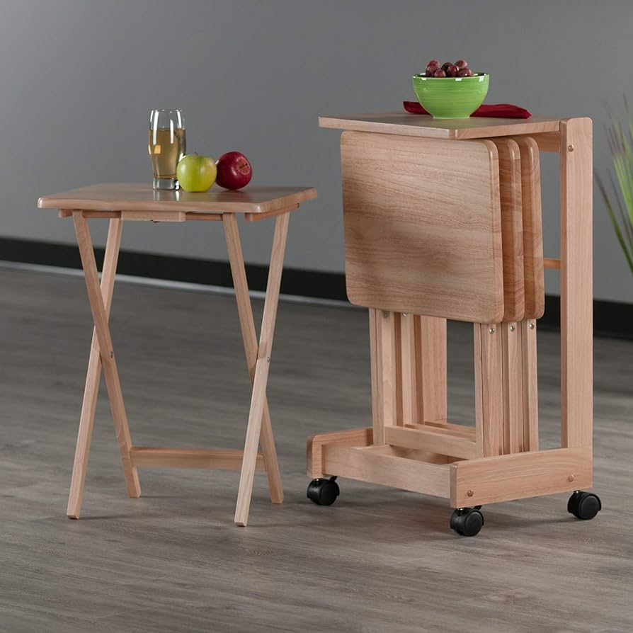 Amazon.com: Winsome Brienda Snack Table Set with Mobile